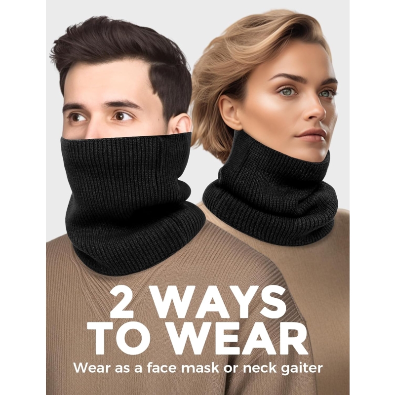 Neck Warmer Gaiters for Men Women Winter Neck Scarves Fleece Cold Weather Gear Ski Skate Accessories Nose Ear Face Mask - Image 3